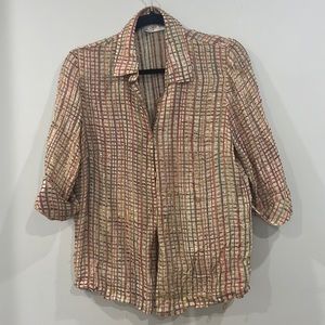 Woven fall color button down size medium